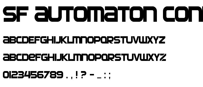 SF Automaton Condensed font